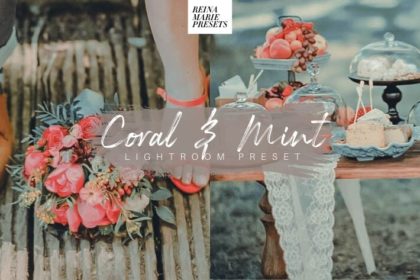 Free Coral and Mint Wedding Lightroom Preset