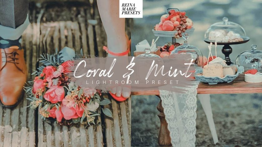 Free Coral and Mint Wedding Lightroom Preset